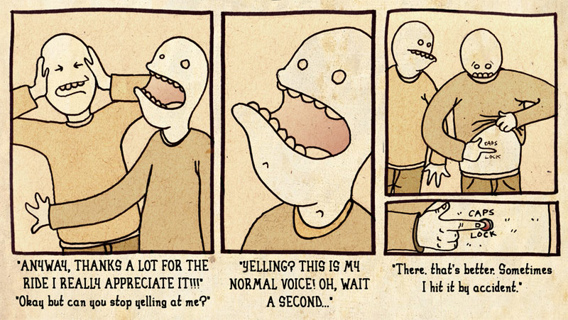 Obrázek yelling by accident