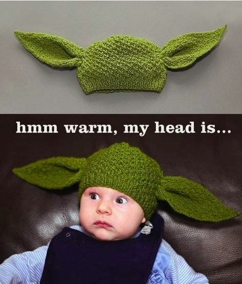 Obrázek yoda baby hat