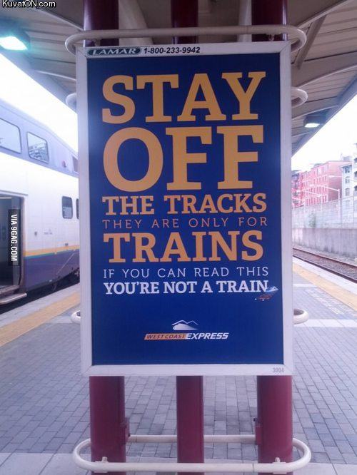 Obrázek youre not a train
