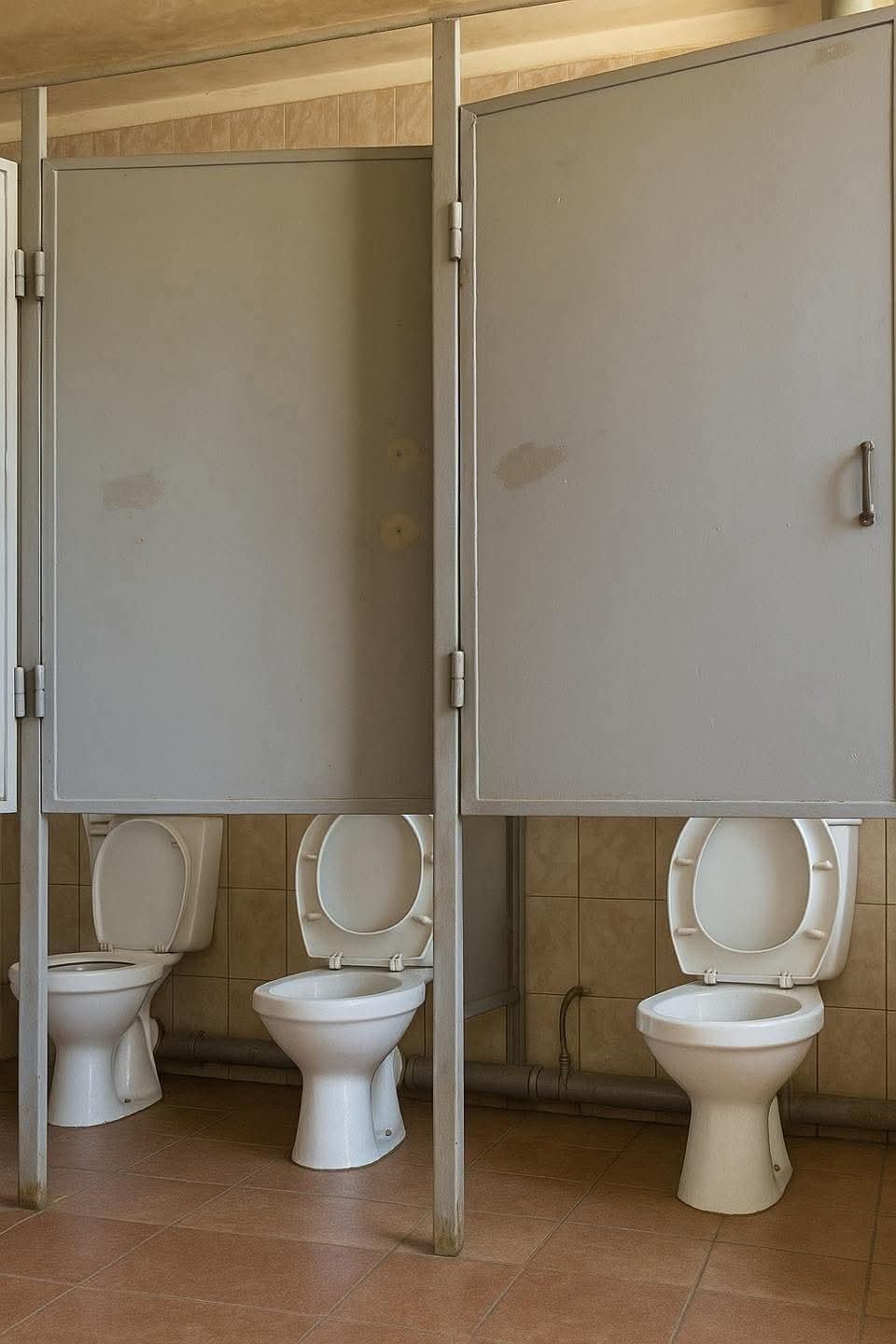 Obrázek zachody kde neni treba ani otevirat dvere