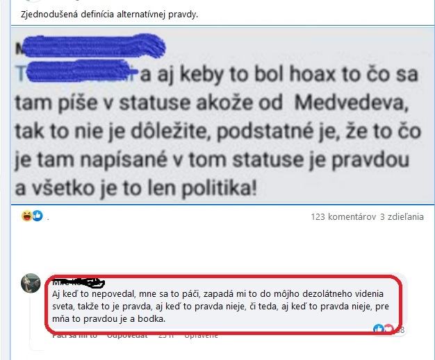 Obrázek zjednodusena definicia alternativnej pravdy