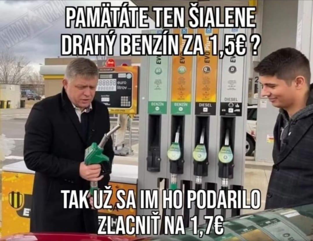 Obrázek zlacnenie benzinu