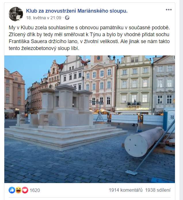 Obrázek znovustrzeny sloup