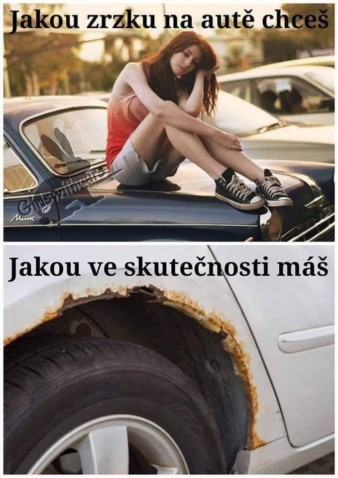 Obrázek zrzka na aute