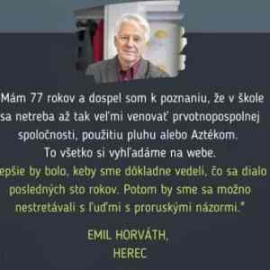 Chcel by som byt taky baci ako Emil Horvath mladsi