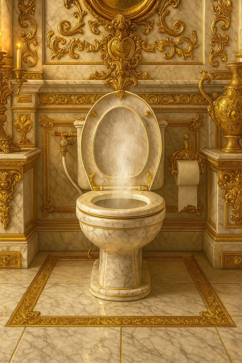 Obrázek luxusni WC bohacu -trumped