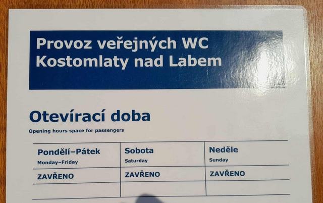 Obrázek maji tam verejne WC nebo nemaji